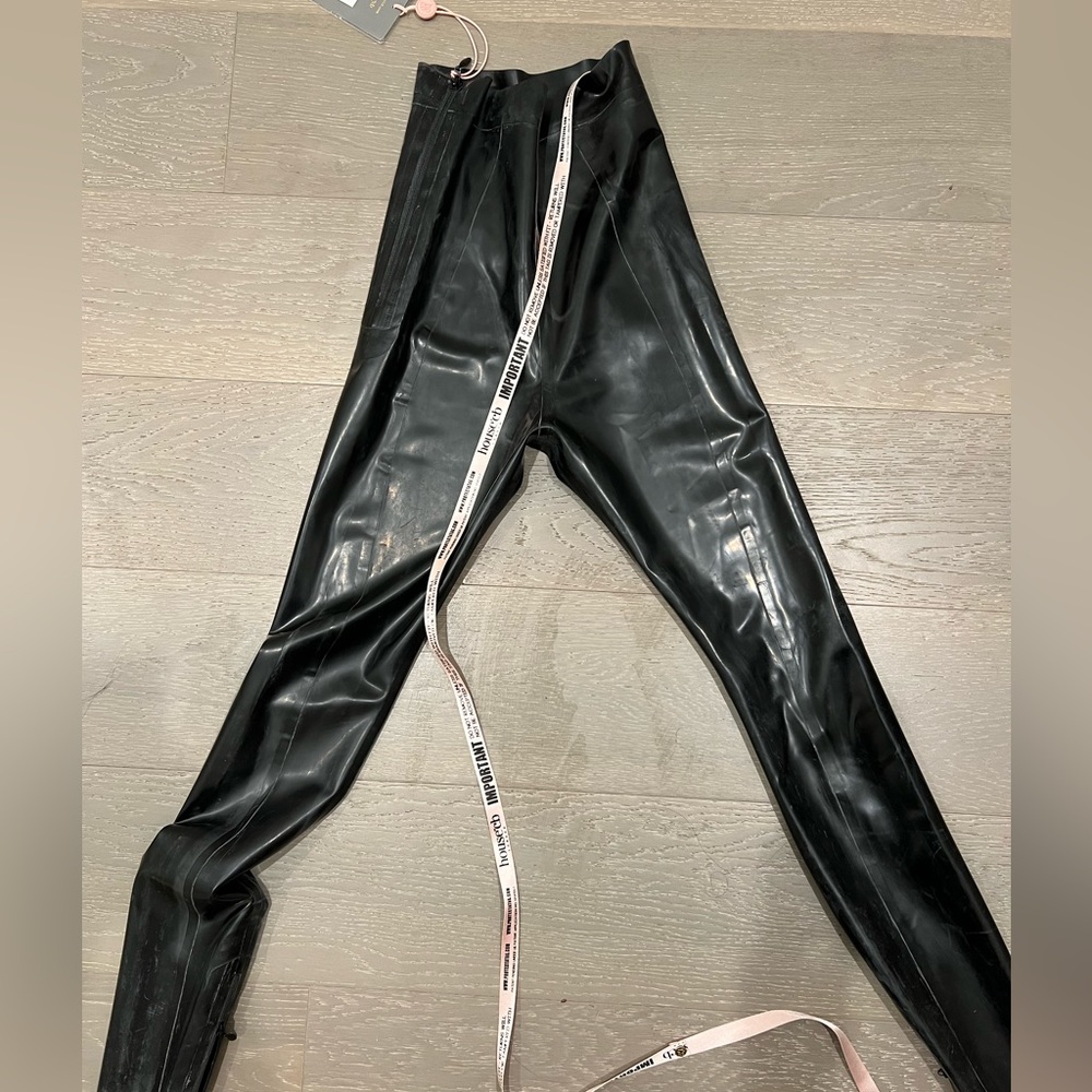 New high wasted latex pants.